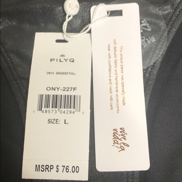 Pilyq Onxy Braided Swim Bikini Bottom - Picture 6 of 8